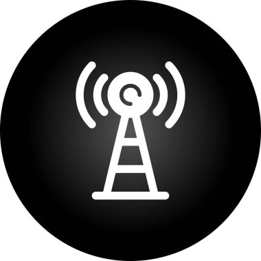 Radyo uydu anteni. Web basit illüstrasyonu