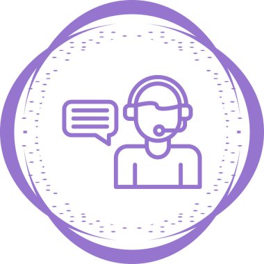 Kişisel Yardımcı simgesinin vektör illüstrasyonu 