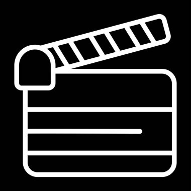 Alkış tahtası web simgesi, basit vektör illüstrasyonu 