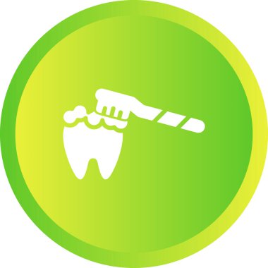 Diş fırçalama simgesi vektör çizimi 