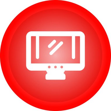 Lcd ekran simgesi, vektör illüstrasyonu basit tasarım