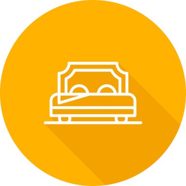 yatak ağı simgesi, basit vektör illüstrasyonu