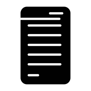 Reçete web simgesinin vektör illüstrasyonu