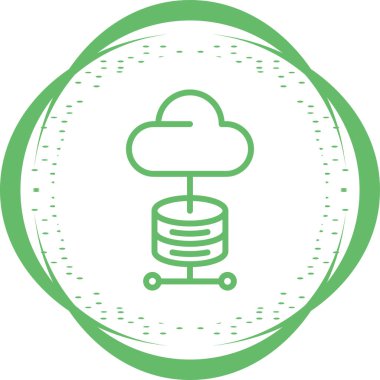 bulut hesaplama ağ simgesi, vektör illüstrasyonu           