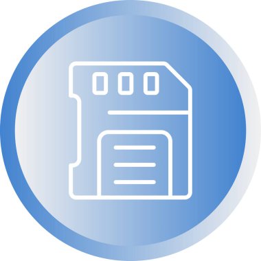 Sd Card web simgesi, basit vektör illüstrasyonu