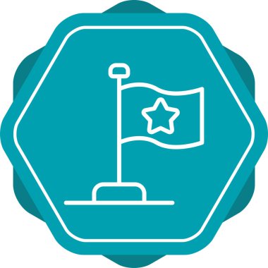 bayrak web simgesi, vektör illüstrasyonu