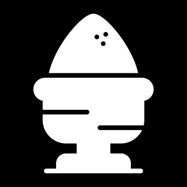 Haşlanmış yumurta ağı simgesi, basit vektör illüstrasyonu