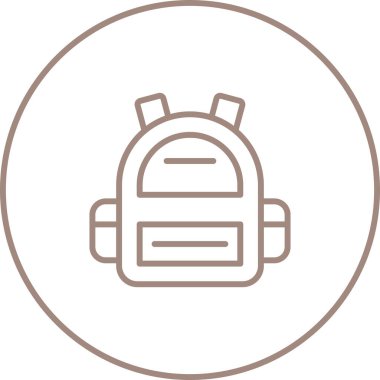 sırt çantası simgesi web basit illüstrasyon