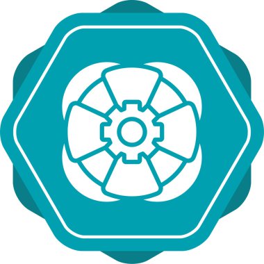 Yaşam Halkası. Web simgesi basit illüstrasyon