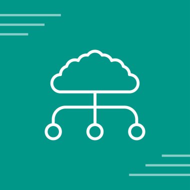 bulut hesaplama simgesi, vektör illüstrasyonu