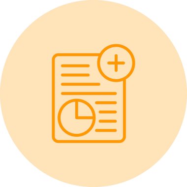 Bir rapor simgesinin vektör illüstrasyonu