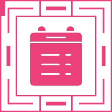 Takvim Çizgileri web simgesi, basit illüstrasyon 