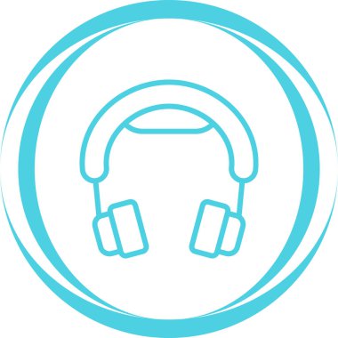 kulaklıklar web simgesi, vektör illüstrasyonu