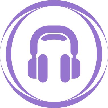 kulaklıklar web simgesi, vektör illüstrasyonu