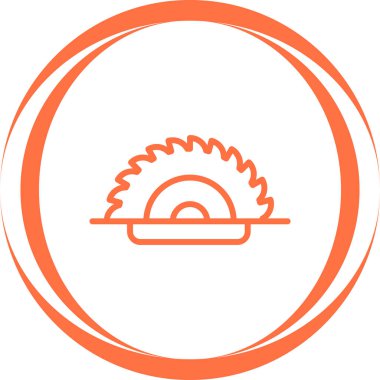 Vektör illüstrasyonu, testereli ağ simgesi