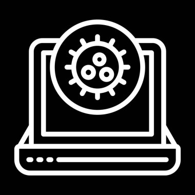 dizüstü bilgisayar simgesi, vektör illüstrasyonu basit tasarım