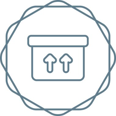 Kutu Yukarı simgesinin vektör illüstrasyonu