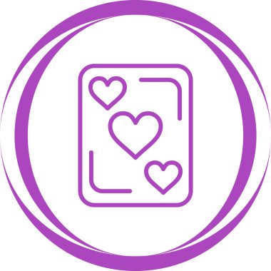 Kart web simgesi oynanıyor, basit vektör illüstrasyonu