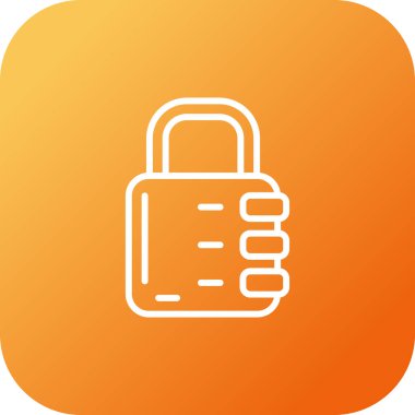 Kilit. Web simgesi basit illüstrasyon 