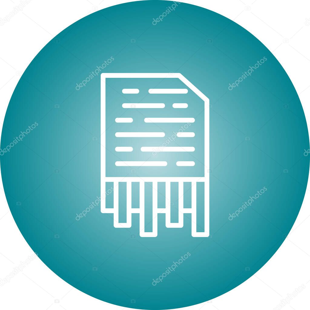 Shredding web icon, simple vector illustration