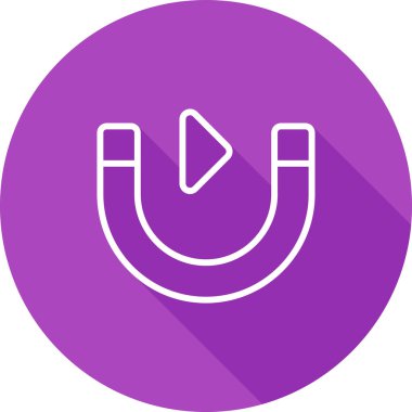 mıknatıs ağ simgesi, basit vektör illüstrasyonu