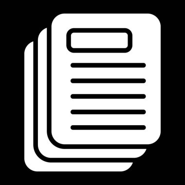 belge vektör çizgisi simgesi