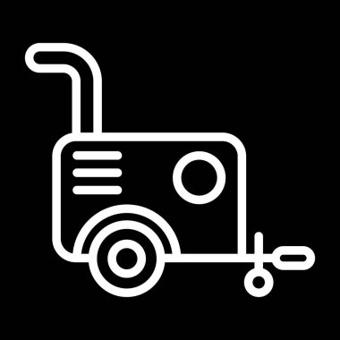 Vektör illüstrasyonu, Hava kompresörü simgesi element arkaplanı          