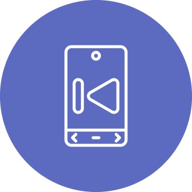 akıllı telefon oynatıcı simgesi, vektör illüstrasyonu basit tasarım