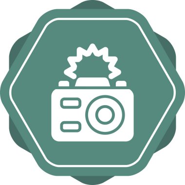 kamera flaş simgesi, vektör çizim 