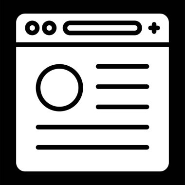 Web tarayıcı simgesi, vektör illüstrasyonu basit tasarım