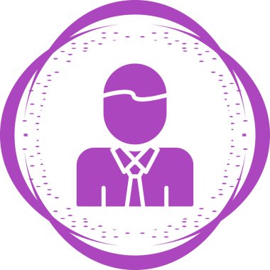 Muhasebeci avatar simgesinin vektör çizimi