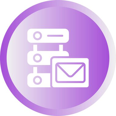 SMTP Sunucu Web simgesi, basit illüstrasyon