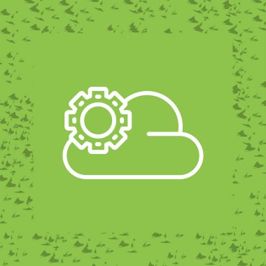 Bulut simgesi, vektör illüstrasyonu 