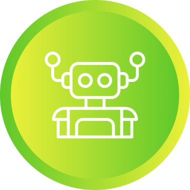 robot. Web simgesi basit illüstrasyon 