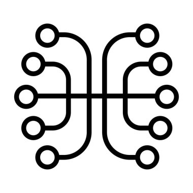 Nöral Ağ simgesi. teknoloji şeması sembolü. 