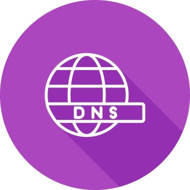 DNS Sunucu web simgesi, basit illüstrasyon