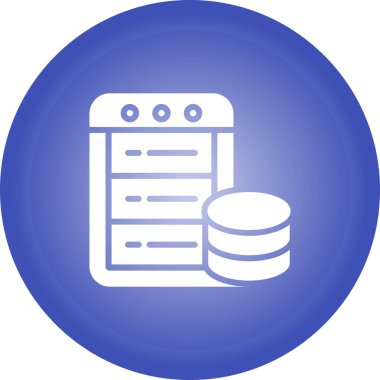 Veritabanı modern simgesinin vektör çizimi