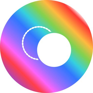 Basit grafik çember vektör illüstrasyonu