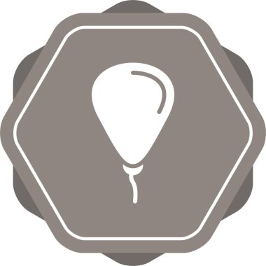 Balon web simgesi, basit vektör illüstrasyonu