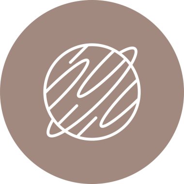 Satürn. Web simgesi basit tasarım