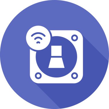 Akıllı Işık Anahtarı Simgesi, Renkli Vektör İllüstrasyonu