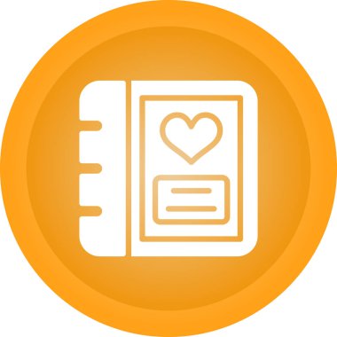 Romantik fotoğraf albümü web simgesi basit illüstrasyon