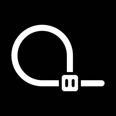 Kablo bağı simgesi, vektör illüstrasyonu basit tasarım