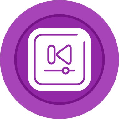 vektör web simgesi görüntüsü Önceki Parça düğmesi 