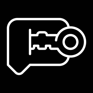 Sohbet balonu simgesi, vektör illüstrasyonu basit tasarım