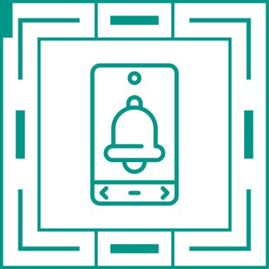 Bilgilendirme zili. Web simgesi basit illüstrasyon