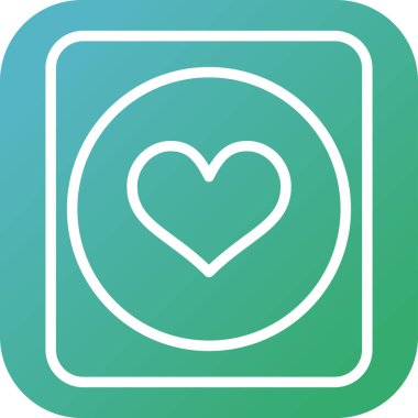 Kalp. Web simgesi basit illüstrasyon 