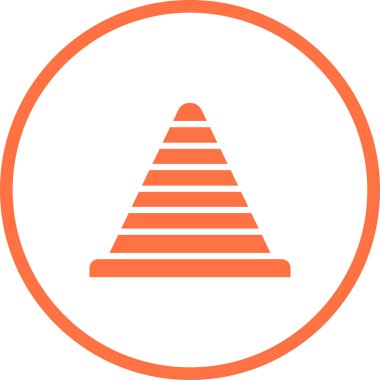 trafik koni simgesi, vektör çizim