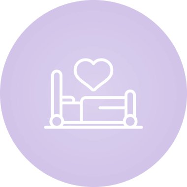 yatak ağı simgesi, basit vektör illüstrasyonu