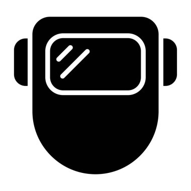 Kaynak maskesi simgesinin web illüstrasyonu